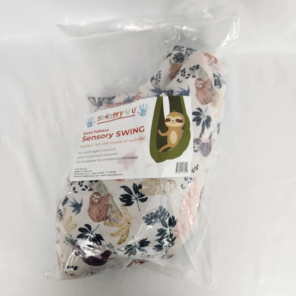 New Bagged Sloth Sensory Swing for Kids‎ Indoor XL 360° Hardware Therapy Swing
